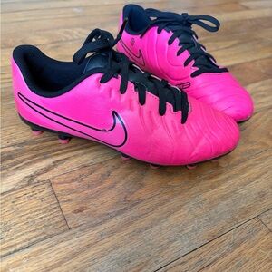 Nike Kids Bright Pink Soccer Sneakers